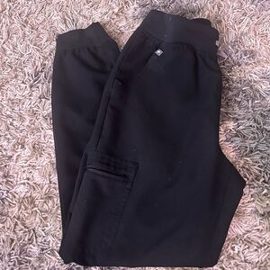 Figs Zamora high waisted jogger scrub pants size S small black